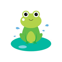 Obraz premium frog on a white background
