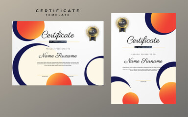 Professional Certificate of Appreciation with Modern Abstract Design for Recognition