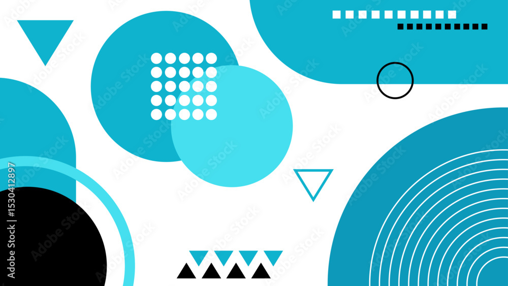 Aufkleber abstract geometric background squares shape and lines in modern style