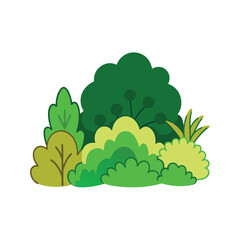 vector illustration of a tree with green leaves