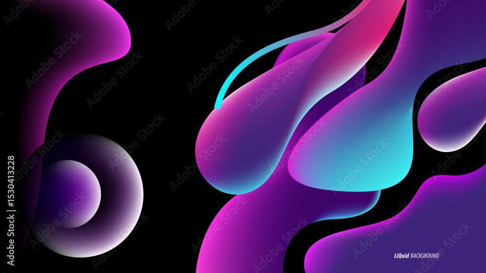 Aufkleber abstract background with gradient modern fluid shapes