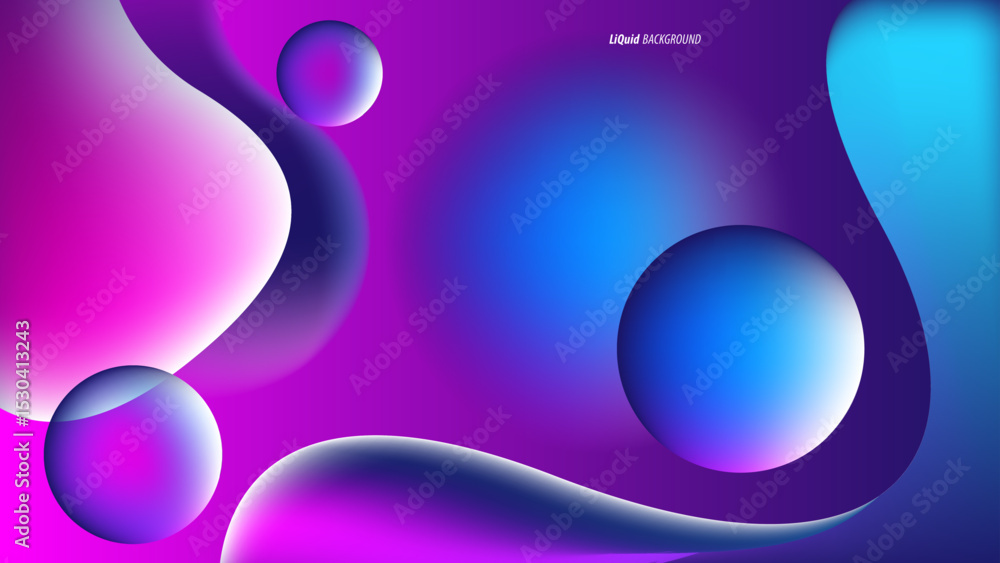Poster abstract background with gradient modern fluid shapes