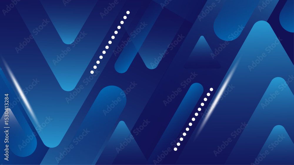 Poster geometric blue background with overlapping transparent squares and lines