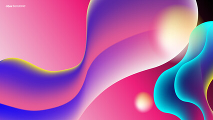 Abstract Background with Gradient Modern Fluid Shapes