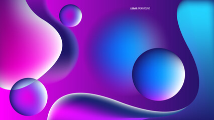 Abstract Background with Gradient Modern Fluid Shapes