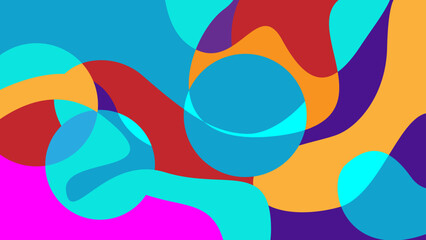 Fototapeta premium Abstract Colorful Fluid Shapes in a Modern Vibrant Composition