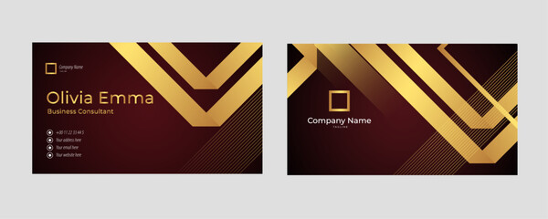 Modern Red Design for Business Card Style Layout