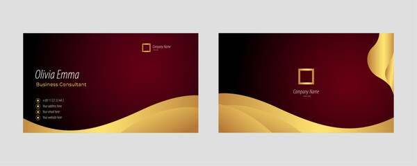 Modern Red Design for Business Card Style Layout