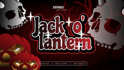 Jack O' Lattern Halloween Text Effect and Glowing Features