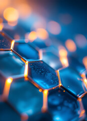 Abstract background with colorful hexagon pattern. Futuristic digital illustration for web and business technology.