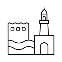 Outline of a Middle Eastern Building