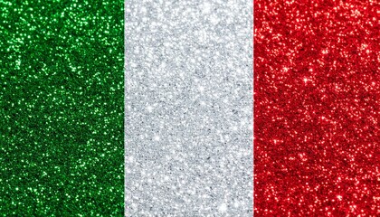 イタリア国旗デザインに配色されたグリッターラメ。AIで生成