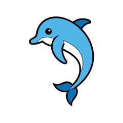 dolphin jumping isolated on white background 