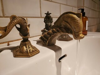 bronze fish sink spout