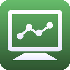Statistics Icon - SVG Line Style