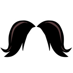 Obraz premium Black moustache illustration 