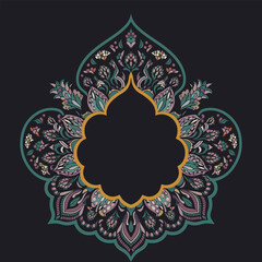 Elegant Islamic Floral Frame for Invitations and Decorations