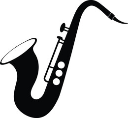 Saxophone Vector Art, Saxophone Icon Vector