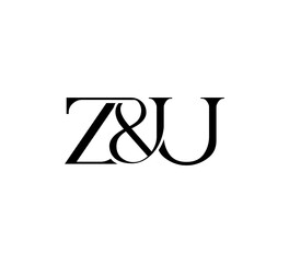 Initial Letter Logo. Ampersand Symbol. Logotype design. Simple Luxury Black Flat Vector ZU