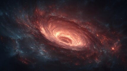 A swirling vortex of cosmic energy in a galaxy.