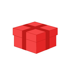 Simple red gift box