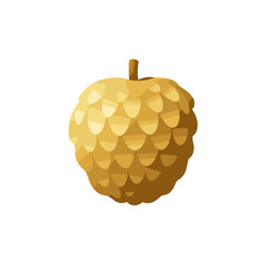 Stylized illustration of a hop cone with segmented scales, set against a plain white background