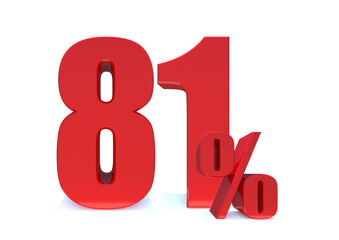 81 Percent off 3d Sign on White Background, Special Offer 81% Discount Tag, Sale Up to 81 Percent Off,big offer, Sale, Special Offer Label, Sticker, Tag, Banner, Advertising, offer ... See More 