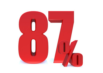 87 Percent off 3d Sign on White Background, Special Offer 87% Discount Tag, Sale Up to 87 Percent Off,big offer, Sale, Special Offer Label, Sticker, Tag, Banner, Advertising, offer ... See More 
