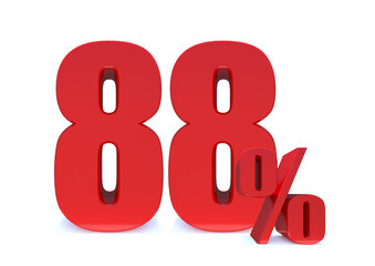 88 Percent off 3d Sign on White Background, Special Offer 88% Discount Tag, Sale Up to 88 Percent Off,big offer, Sale, Special Offer Label, Sticker, Tag, Banner, Advertising, offer ... See More 