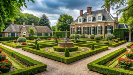 Fototapeta premium Surreal French Garden, Dutch Park: Dreamlike Landscape Photography