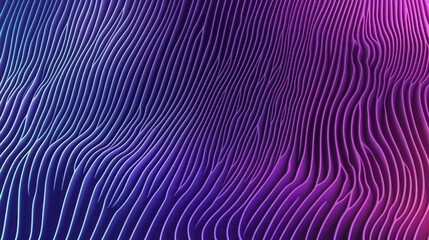 Abstract wavy lines in vibrant purple and blue gradients