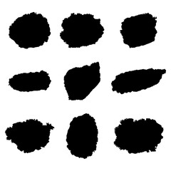 Black brush stroke collection Hand painted set