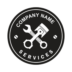 Mechanic logo, services,engineering,repair,piston