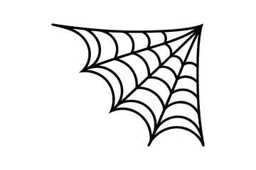 Silhouette art illustration of a spiderweb in one corner.eps