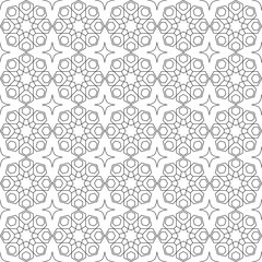 Abstract black and white Islamic pattern, geometric pattern. Modern vector illustration for greeting card, cover, flyer, wallpaper. Abstract texture ornament design, repeating tile