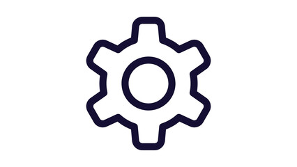 Settings vector icon set in black and blue colors.