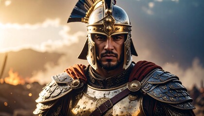 古代のアジア人男性の戦士。AIで生成