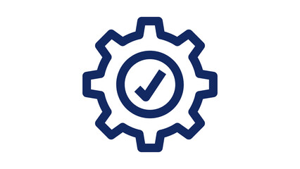 Settings vector icon set in black and blue colors.