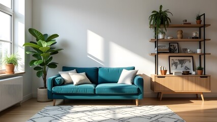 Elegant Urban Living Room with Modern Sofa