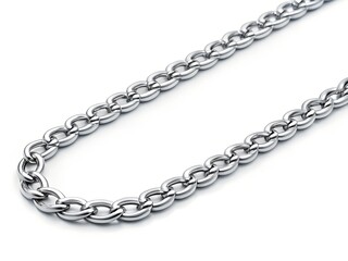 horizontal straight chain isolated on white background