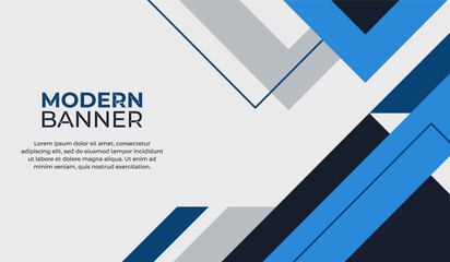Modern background design template with blue shapes