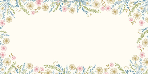 decorative floral wallpaper with minimal tropical leaves.elegant texture background for scrapbook and textile.frame design for modern wall art

