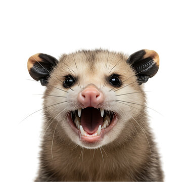 Virginia Opossum: Close-Up Portrait of Wild Animal