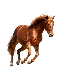 Obraz premium Chestnut Horse Galloping: Powerful Equine Photography for Equestrian Websites & Publications