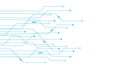 Abstract Technology Background , blue circuit board pattern