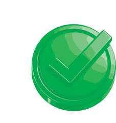 vector illustration of a green check mark