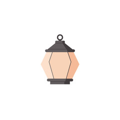 Elegant lantern casting warm light in a serene garden during twilight, enhancing ambiance