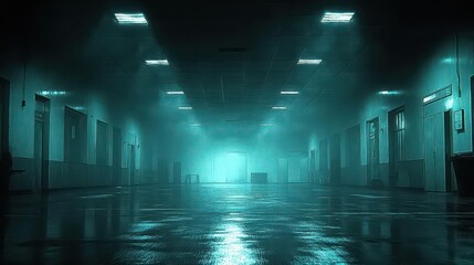 Eerie Hospital Corridor