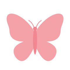 A vibrant pink butterfly perched on a flower, surrounded by a lush garden setting