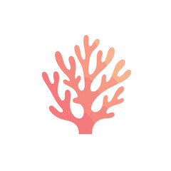 Naklejka premium Vibrant coral illustration showcasing intricate shapes against a clean background